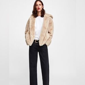 Zara Cream Teddy Jacket